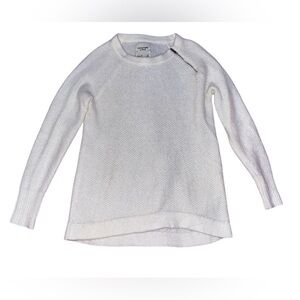 y2k Abercrombie & Fitch Womens Cream Soft Textured Sweater with Zipper